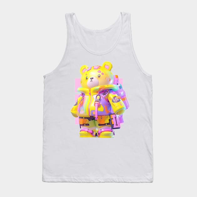 AKBLM - LITTLE KUMA FROM 大阪 IS LOST IN AKIHABARA 秋葉原 | KAWAIICORE ANIME MASCOT Tank Top by AKBLM